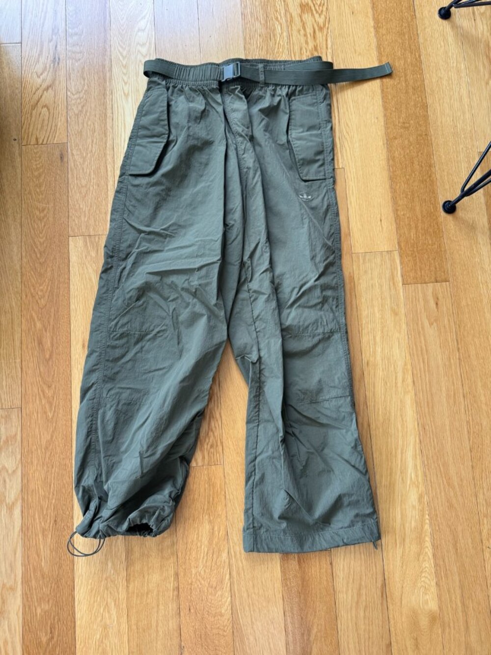 adidas Originals olive nylon track pants